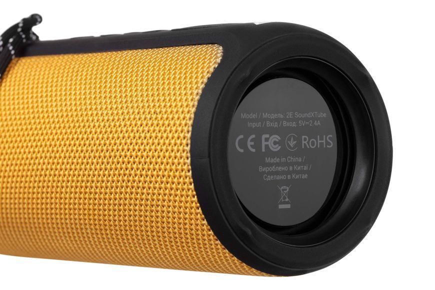 Акустична система 2E SoundXTube TWS, MP3, Wireless, Waterproof Yellow (2E-BSSXTWYW) 362054 фото