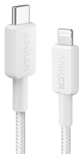 кабель ANKER 322 USB-C to Lightning - 1.8m Nylon (Білий) 306978 фото
