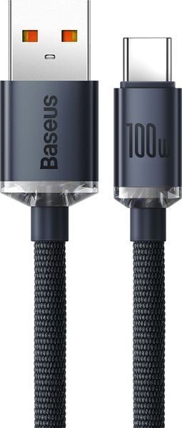 Кабель Baseus Crystal Shine Series Fast Charging Data USB кабель USB To Type-C 100W 2m (CAJY000501) Black 260558 фото