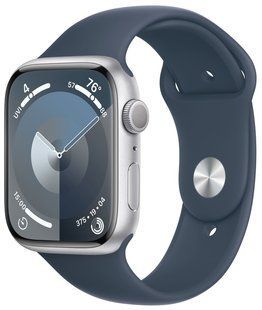 Смарт-годинник Apple Watch Series 9 GPS 41mm Silver Aluminium Case With Storm Blue Sport Band S/M MR903 276851 фото