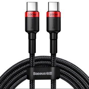 Кабель Baseus Cafule PD2.0 100W Flash Charging USB For Type-C Cable (20V 5A)2m Red+Black (CATKLF-AL91) 266777 фото