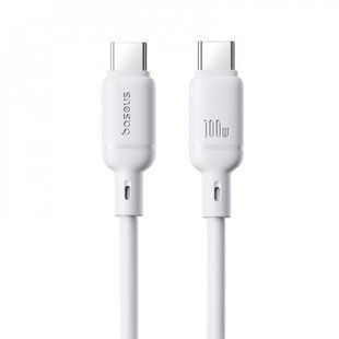 Кабель Baseus Silky Series Fast Charging Type-C to Type-C 100W (2m) (P10377704213-010 white 378281 фото