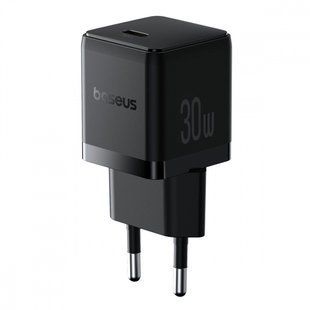 Зарядний Пристрій Baseus Palm Fast Charger Type-C 30W (With Cable Type-C to Type-C 60W 1m) (P10111605113-01) Black 347065 фото