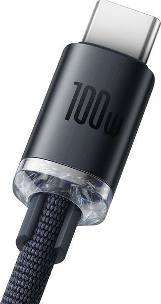 Кабель Baseus Crystal Shine Series Fast Charging Data USB кабель USB To Type-C 100W 2m (CAJY000501) Black 260558 фото