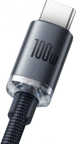Кабель Baseus Crystal Shine Series Fast Charging Data USB кабель USB To Type-C 100W 2m (CAJY000501) Black 260558 фото