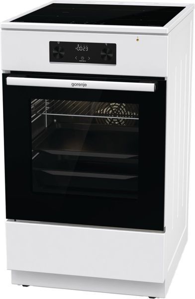 Плита Gorenje електрична індукційна, 70л, 50x60см, дисплей, програматор IconLed, поєднання конфорок, білий (GEIT5C60WPG) 375605 фото