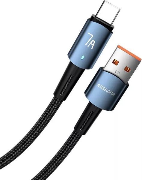 Кабель Essager Sunset Type-C 7A USB Charging And Data Fully Compatible Cable 1m (EXC7A-CG03-P) Blue 323680 фото