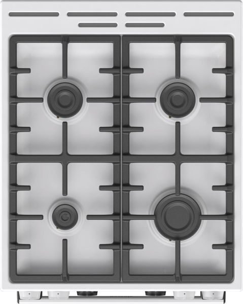 Плита Gorenje комбінована, 70л, 50x60см, дисплей, чавун, білий (GKS5C73WF) 374102 фото