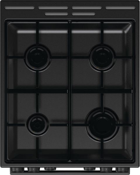 Плита Gorenje комбінована, 62л, 50x60см, дисплей, IconLed, емальовані, чорний (GK5C60BJ) 375293 фото
