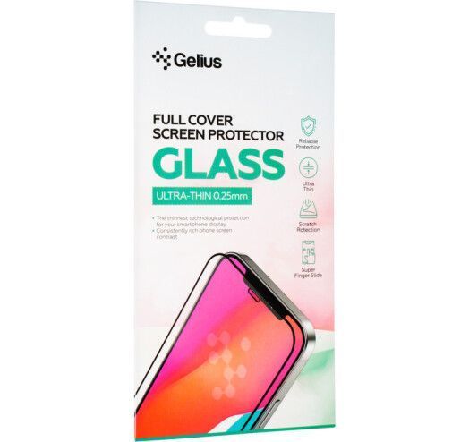 Захисне скло Samsung A145 (A14) Gelius Full Cover Ultra-Thin 0.25mm Black 268197 фото