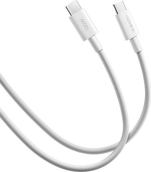 Кабель Xiaomi Braided Type-C-Type-C 6A 2m (BHR087AGL)білий 400737 фото