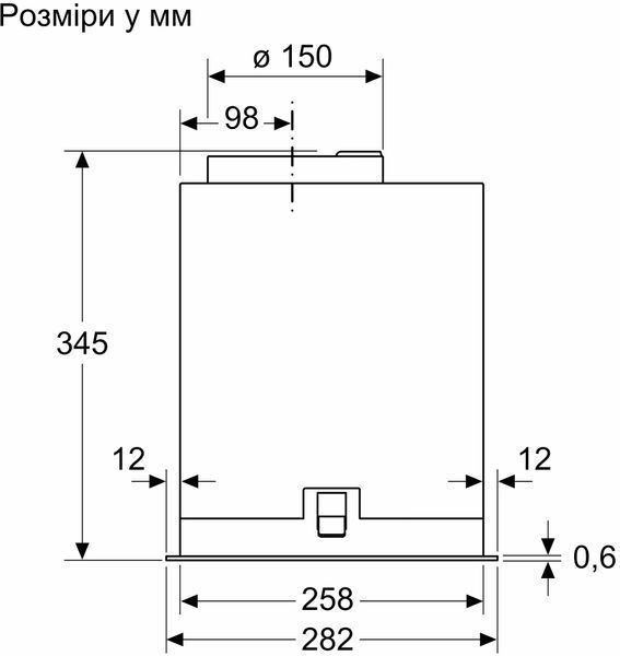Витяжка Bosch вбудована, 52см, 570м.куб/год, нерж 393840 фото