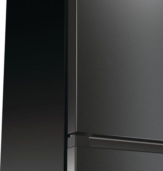 Холодильник Gorenje NRK619EABXL4 з нижн. мороз. камерою, 185х60х60см, 2 дв., Х- 204л, М- 96л, A+, NoFrost Plus, Fresh zone, чорний 373956 фото