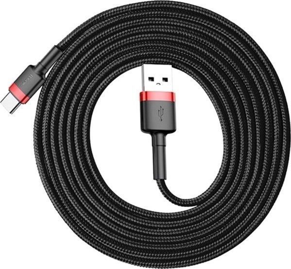 Кабель Baseus Cafule USB Type-C 3m (CATKLF-U91) Red/Black 241955 фото