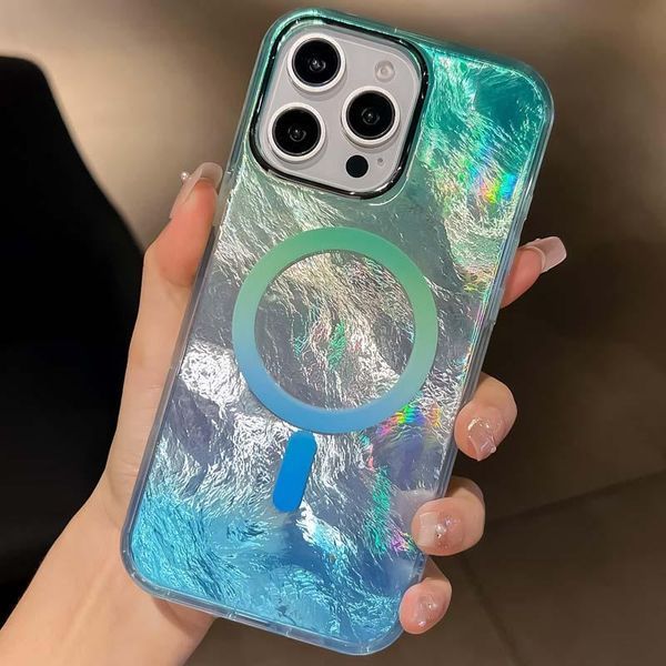 Чохол TPU Shiny Mountain (MagFit) для Apple iPhone 17 Pro Max (6.9") Green / Blue 392980 фото