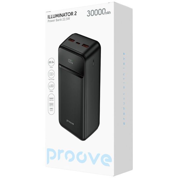 Портативна Батарея Proove 30000mAh 22.5W Illuminator 2 (PBIP30212201) black 380623 фото