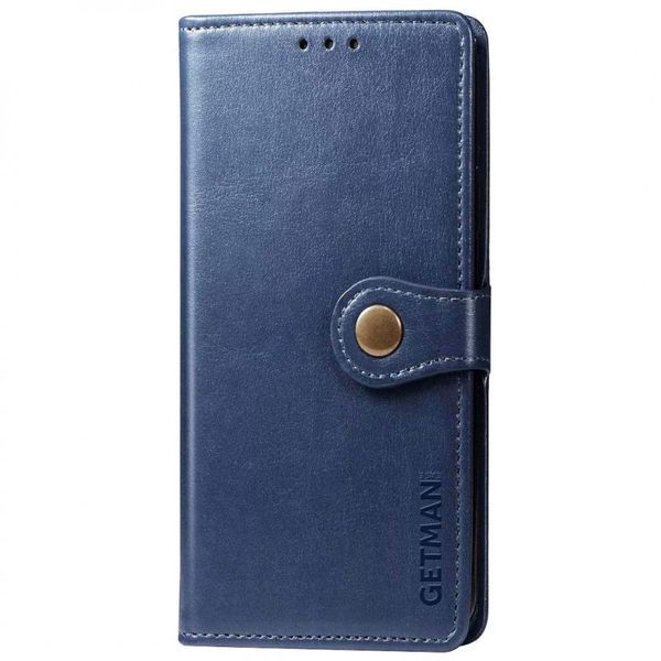 Шкіряний чохол книжка GETMAN Gallant (PU) для Samsung Galaxy A22 4G Синій 216039 фото