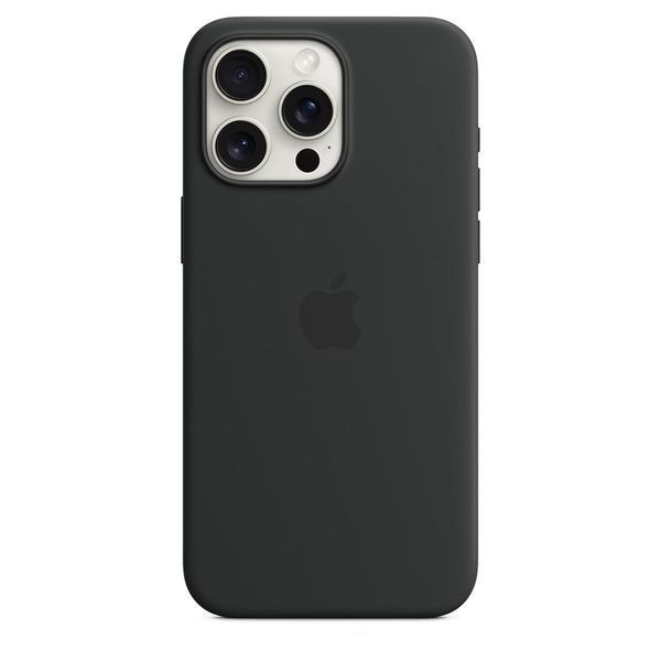 Чохол-накладка Apple iPhone 15 Pro Max Silicone Case with MagSafe - Black (MT1M3) 277217 фото