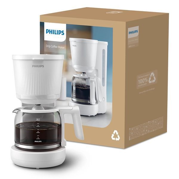 Кавоварка Philips крапельна 3000 Series, 1.38л, мелена, підтримка температури, білий (HD7411/00) 367646 фото