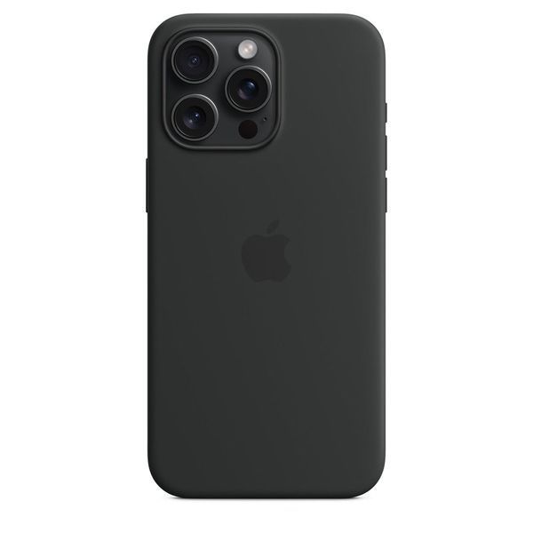 Чохол-накладка Apple iPhone 15 Pro Max Silicone Case with MagSafe - Black (MT1M3) 277217 фото