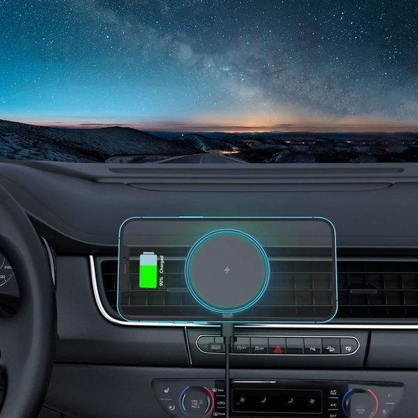 Автомобільний тримач З бездротовою зарядкою Proove Magic Circle Pro 15W (WHMP15010001) Black 286768 фото