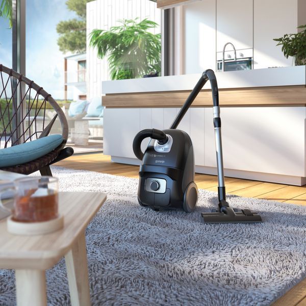 Пилосос Gorenje мішковий, 700Вт, 3л, HEPA, щітка Xpand Zone, телескоп, білий (VCEA28GLBK) 375707 фото