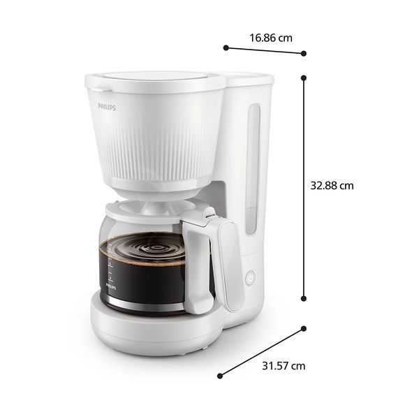 Кавоварка Philips крапельна 3000 Series, 1.38л, мелена, підтримка температури, білий (HD7411/00) 367646 фото