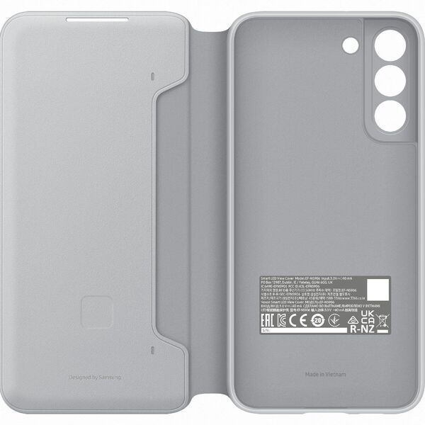 Чохол-книжка Samsung S22 Plus Smart LED View Cover EF-NS906PJEGRU Light Gray 245345 фото