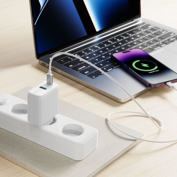 Зарядний Пристрій Proove Silicone Power 45W (Type-C + USB) (WCSP45110001) Black 286758 фото