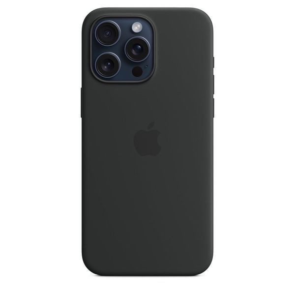 Чохол-накладка Apple iPhone 15 Pro Max Silicone Case with MagSafe - Black (MT1M3) 277217 фото