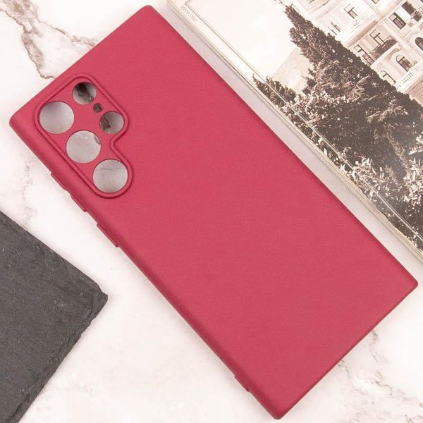 Чохол TPU GETMAN Liquid Silk Full Camera для Samsung Galaxy S24 Ultra Бордовий / Marsala 397587 фото