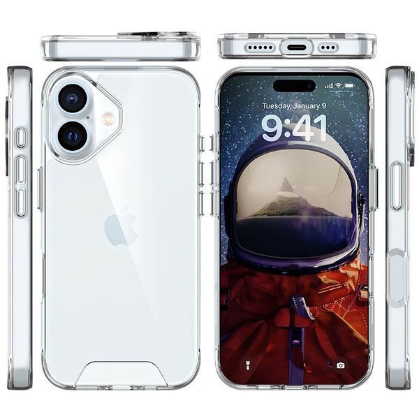 Чохол TPU Space Case transparent для Apple iPhone 16 (6.1") Прозорий 319322 фото