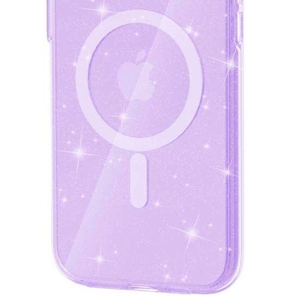 Чохол TPU Galaxy Sparkle (MagFit) для Apple iPhone 16 Plus (6.7") Purple+Glitter 317026 фото