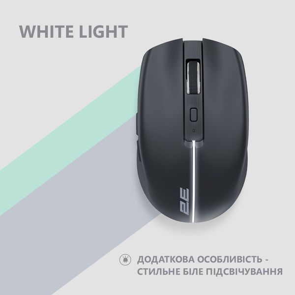 Миша 2E MF270 Rechargeable, White LED, WL, чорний (2E-MF270WBK) 364430 фото