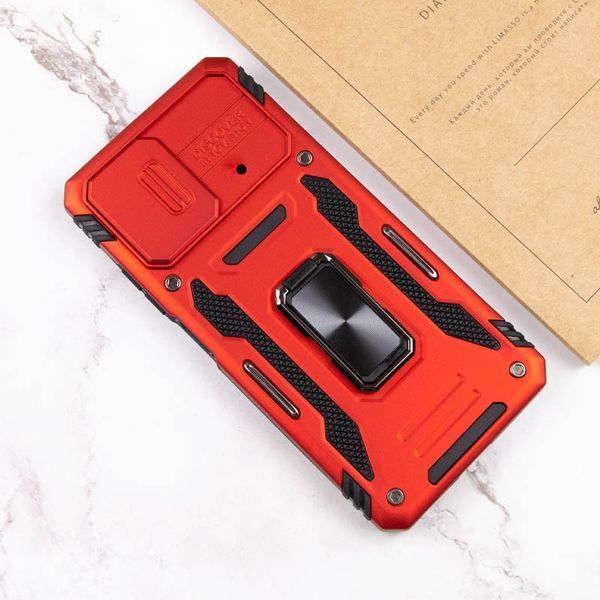 Ударостійкий чохол Camshield Army Ring для Xiaomi Poco X5 Pro 5G / Note 12 Pro 5G Червоний / Red 271456 фото