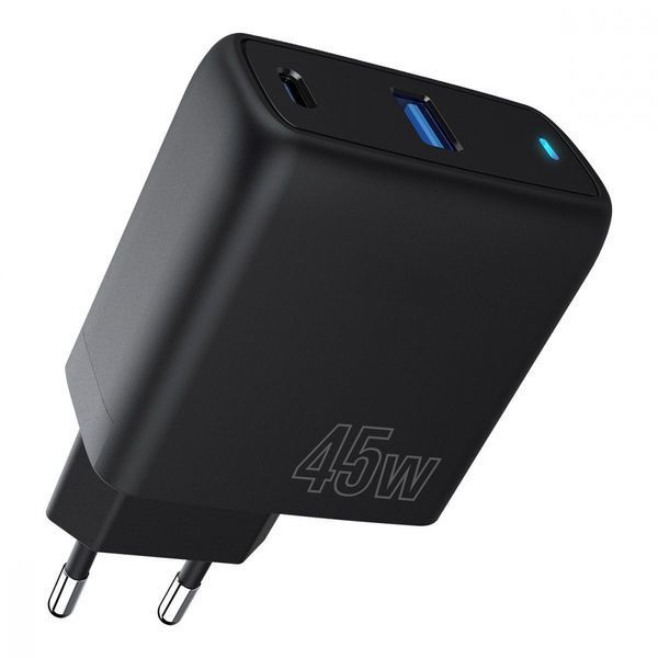 Зарядний Пристрій Proove Silicone Power 45W (Type-C + USB) (WCSP45110001) Black 286758 фото