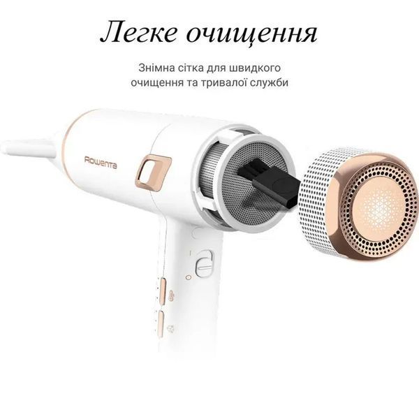 Фен Rowenta Ultimate Experience Maestria, 2000Вт, 3 режими, дифузор, іоніз-я, хол. обдув, фірмовий кейс, білий (CV9910F3) 369615 фото