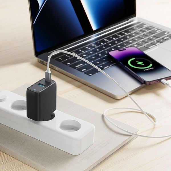 Зарядний Пристрій Proove Silicone Power 45W (Type-C + USB) (WCSP45110001) Black 286758 фото