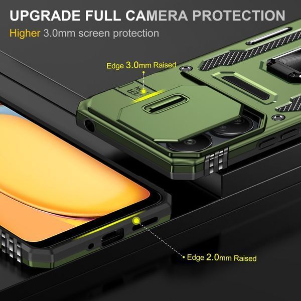 Ударостійкий чохол Camshield Army Ring для Xiaomi Poco X6 Pro Оливковий / Army Green 315931 фото