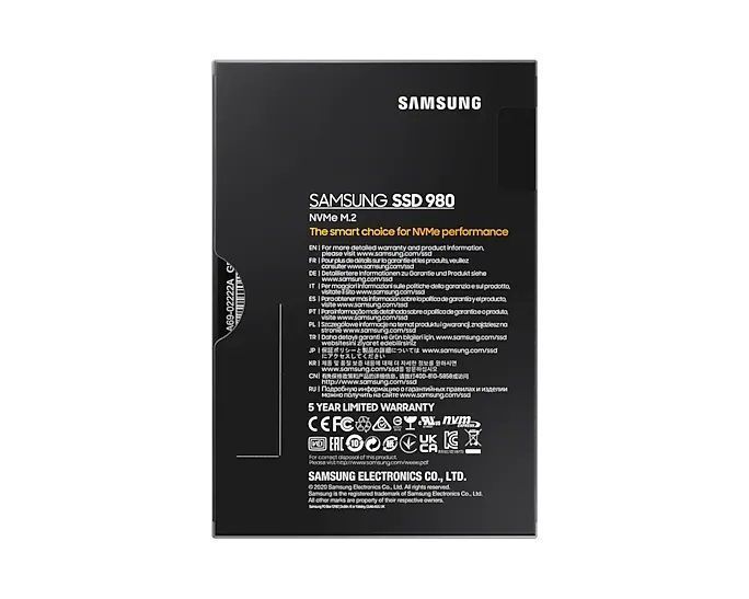 Твердотільний запам&rsquo;ятовувальний пристрій накопичувач (SSD) M.2 2280 500GB 980 MZ-V8V500BW SAMSUNG 328273 фото