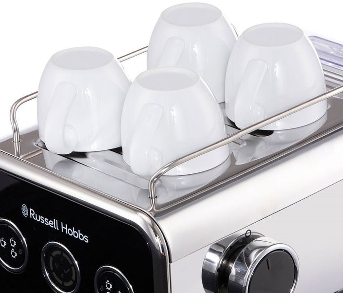 Кавоварка Russell Hobbs ріжкова Distinctions 1.1л, мелена + чалди, чорно-сріблястий (26450-56) 363834 фото