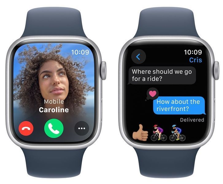 Смарт-годинник Apple Watch Series 9 GPS 41mm Silver Aluminium Case With Storm Blue Sport Band S/M MR903 276851 фото