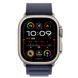 Ремінець Apple Watch Alpine Loop Band Small Для Watch 49mm - Natural Titanium Finish - Navy (MXMX3) 330119 фото 2