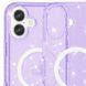 Чохол TPU Galaxy Sparkle (MagFit) для Apple iPhone 16 Plus (6.7") Purple+Glitter 317026 фото 7