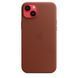 Чохол-накладка Apple iPhone 14 Plus Leather Case with MagSafe - Umber (MPPD3) 257301 фото 3