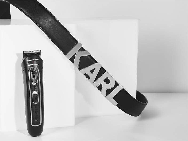 Тример Rowenta & Karl Lagerfeld, для бороди, вусів, голови, носа та вух, акум., роторний мотор, насадок-9, титан.напил., чорний (TN911LF0) 372419 фото