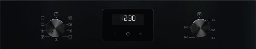 Духова шафа Electrolux електрична, 65л, A, дисплей, конвекція, телескопічні напрямні, чорний (LOF3H10BK) 380332 фото