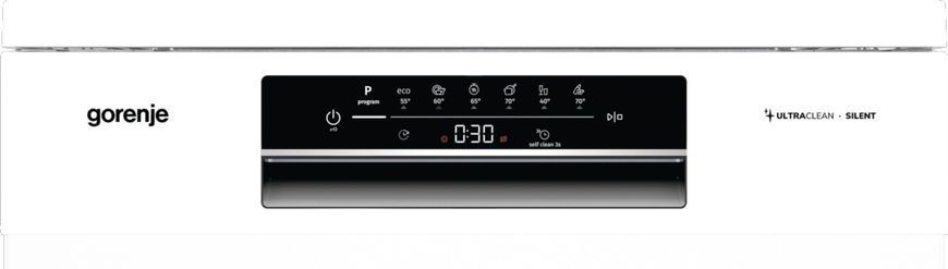 Посудомийна машина Gorenje, 16компл., A+++, 60см, дисплей, 3 кошика, AquaStop, білий (GS643E90W) 374275 фото