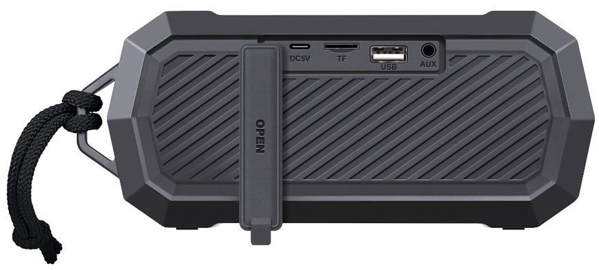 Портативна акустика DEFENDER (65039)Octagon 5Вт, FM/microSD/USB/TWS, чорний 305185 фото