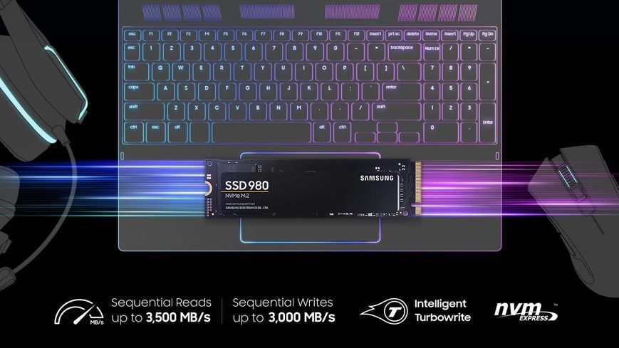 Твердотільний запам&rsquo;ятовувальний пристрій накопичувач (SSD) M.2 2280 500GB 980 MZ-V8V500BW SAMSUNG 328273 фото